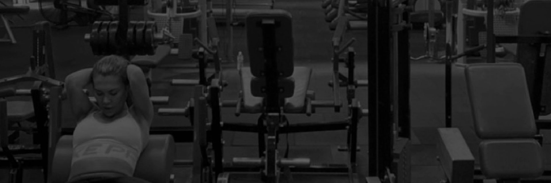 woman working out in gym